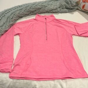 Lucy size L half zip workout top. Like new! Pretty in pink!